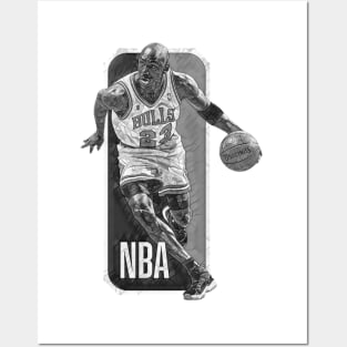 Bulls 23 Michael Jordan Classic Mosaic Posters and Art